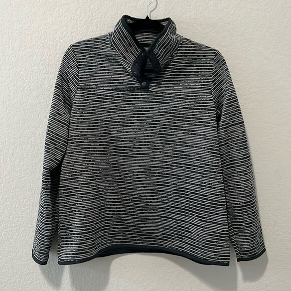 St. John's Bay Tops - ST. JOHN'S BAY Grey Mock Neck Long Sleeve Pullover, Size MP